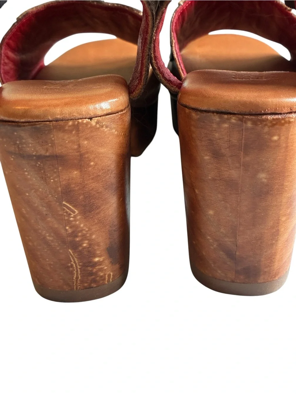 Bed|Stu Jetsetter Cold Brew Rustic Leather Platform Sandals Size 7 NWT